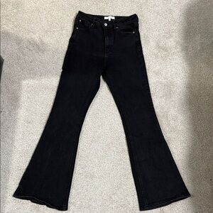 Dynamite Black Flared High-Rise Jeans
